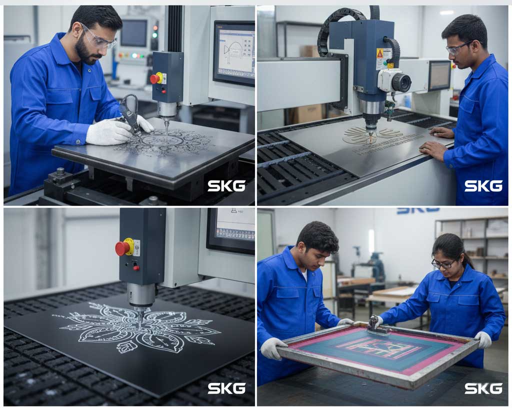 SS Etching, Aluminium , Plastic Engraving and Screen Printing Signs